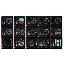 Logitech Pro Flight Instrument Panel Contrôleur multi-instruments avec écran LCD - Simulation de vol