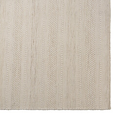 Avis MACABANE Tapis rectangulaire 160x230cm laine texturée nuances de beige SACHA