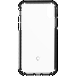 Force Case Coque renforcée Urban 360° pour iPhone XS Grise Coque semi-rigide intégrale transparente et contour gris foncé - Légère et élégante