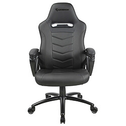 Azgenon Z100 Noir Chaise Gamer - Revêtement similicuir - Dossier et accoudoirs fixes - 120kg max - Base métallique - Vérin classe 4 - Noir