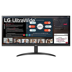 LG UltraWide 34WP500-B Ecran PC 34" LED UWFHD 75Hz AMD FreeSync HDMI Écouteurs Jeux Bureau Noir