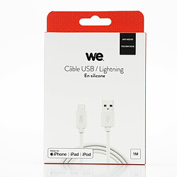 Avis We Câble USB/Lightning en silicone - 1m - blanc