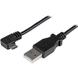 StarTech.com Câble de charge et synchronisation Micro USB de 2 m - USB-A vers Micro-B à angle droit - M/M - 0,25 mm² Câble USB 2.0 Type-A vers micro-USB 2.0 Type-B à angle droit (Mâle/Mâle - 2 m)