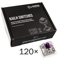 Glorious PC Gaming Race Pack de 120 switchs MX Kailh Pro Purple Switchs = commutateur - Compatible avec le rétro-éclairage SMD LED - Compatible avec le clavier GMMK de Glorious, les claviers MX et les keycaps MX