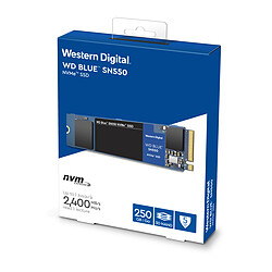 Disque SSD NVMe WD Blue SN550 Western Digital Disque SSD  interne M.2 2280 PCI-Express 3.0 NVMe - 2400 Mo/
