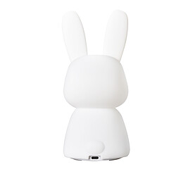 We Veilleuse lapin en silicone, batterie rechargeable, auto 9-11h, lumière blanche fixe /7 couleurs en défiler, allumer/éteindre/changer la couleur par tapotement