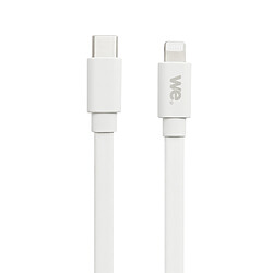 Acheter WE Câble USB-C/Lightning mâle/mâle plat 2m - blanc