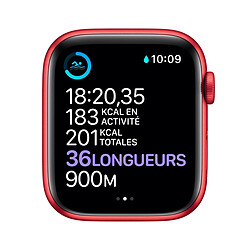 Avis Apple Watch Series 6 - GPS - 44 - Alu Rouge / Bracelet Sport PRODUCT RED · Reconditionné