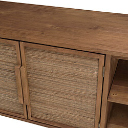 MACABANE Buffet arrondi en bois de teck recyclé 2 portes  pas cher