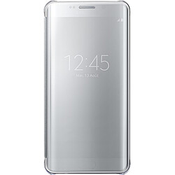 Etui à rabat Clear View Cover Samsung EF-ZG928CS argenté pour Samsung Galaxy S6 Edge Plus