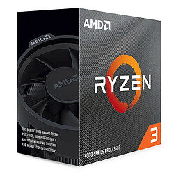 AMD Ryzen 3 4100 (3.8 GHz / 4.0 GHz) Processeur 4 Cœurs / 8 Threads - Socket AM4 - Cache 6 Mo - 7 nm - TDP 65W (version tray avec ventilateur - garantie constructeur 3 ans)