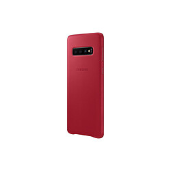 Samsung Coque Cuir Galaxy S10 - Rouge Bordeaux