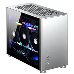 Jonsbo A4 Silver - Verre trempé Boitier PC ITX - Argent