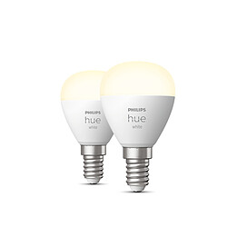 Philips Hue Lot de 2 ampoules connectées Luster 5.7W E14 - White