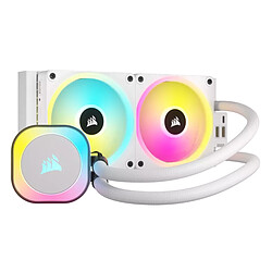 Corsair iCUE LINK H100i RGB 240mm - Blanc Kit Watercooling pour processeur - RGB - 240mm - PWM - LED