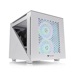 Thermaltake Divider 200 TG Air Snow White Boîtier Mini Tour avec fenêtres en verre trempé et ventilateurs ARGB