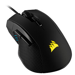 Corsair IRONCLAW FPS/MOBA - RGB Souris gamer - Rétroéclairage - Filaire - USB - capteur optique - 18000 dpi - 6 boutons - Droitier - Noire