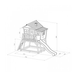 Avis Axi Max Maisonnette, marron/blanc - Toboggan Vert citron