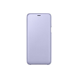 Samsung Flip Wallet Galaxy A6 Plus - Lavande Etui à rabat Galaxy A6 Plus - Sensation cuir - Allumage automatique de l'écran - Porte-carte interne
