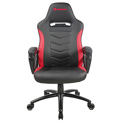 Azgenon Z100 Rouge Chaise Gamer - Revêtement similicuir - Dossier et accoudoirs fixes - 120kg max - Base métallique - Vérin classe 4 - Rouge