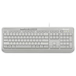 Microsoft Clavier multimedia - Wired Keyboard 600 White