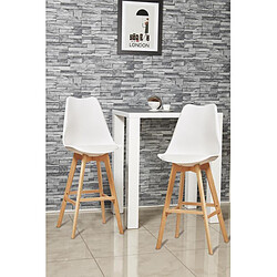 Acheter Bobochic Lot de 2 tabourets Nas - Blanc