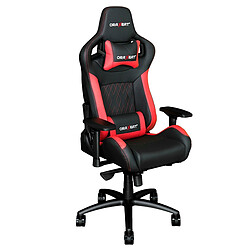 Oraxeat Fauteuil gaming MX800 Noir/Rouge Siège gamer similicuir - dossier inclinable 160° - accoudoirs 4D - 150 kg max - pied aluminium renforcé