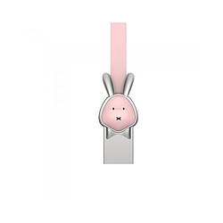 Câble WE lapin USB/micro USB plat (1m) - Rose