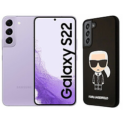 Samsung Galaxy S22 8/128GO Lavande + Coque Karl Lagerfeld offerte Smartphone 6,1" Dynamic AMOLED Gorilla Glass Victus + HDR10+ - Exynos 2200 - 5G - RAM 8 Go - 3700 mAh - Charge rapide 25W - 50 MP - Android 12 + 