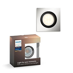 Philips Hue White Ambiance MILLISKIN Spot encastré carré 1x5.5W extension - Blanc (télécommande non incluse) - Bluetooth