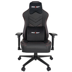 Oraxeat MX850 - Noir/Rouge Siège gamer inclinable 160° - Châssis en acier et pied en aluminium renforcé - Jusqu'à 150 Kg