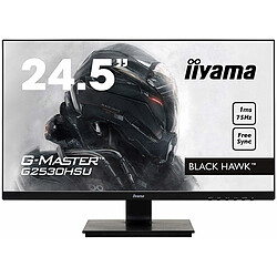 iiyama 24,5'' LED G-Master G2530HSU-B1 Ecran PC Gamer - 1920x1080 - Dalle TN - 1 ms - 75 Hz - AMD Freesync - Flicker Free - HDMI/VGA/DisplayPort