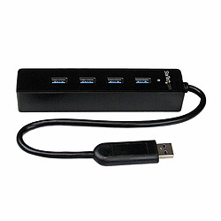 StarTech.com Hub USB 3.0 portable à 4 ports avec câble intégré - Noir