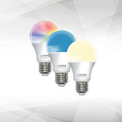 HomePilot Pack de 3 ampoules connectées LED AddZ E27 - Blanc et couleur