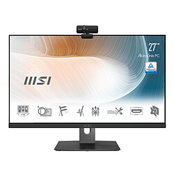 MSI Modern-AM271P-11M-025EU - Noir Tout-en-un 28" - 1920 x 1080 FHD - Intel Core i7-1165G7 - SSD PCIe 3.0 256 Go + 1 To HDD 7200 Tr/min - RAM 16 Go - Intel HD Graphics - Windows 10