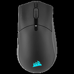 Corsair Souris gamer SABRE RGB Pro Souris gamer - Connexion sans fil - Rétro-éclairage RGB- Capteur optique Marksman - 26 000 DPI - 7 boutons - Droitier - Noire