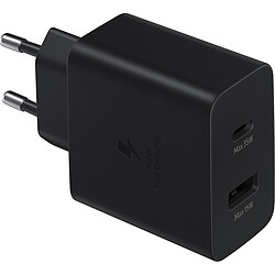 Samsung EP-TA220NBEGEU - Adaptateur Secteur Duo USB Type C & USB A - 35W, Noir (Emballage Original)