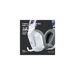 Casque Gaming - Sans fil - LOGITECH G - G733 LIGHTSPEED - Blanc pas cher