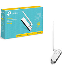 TP-LINK Adaptateur USB WiFi TL-WN722N Clé USB sans fil à gain élevé 150 Mbps - TL-WN722N - Antenne amovible 4 dB - Conformes aux normes IEEE 802.11n