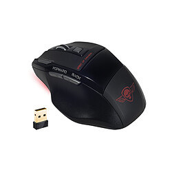 Spirit of Gamer PRO-M9 Souris gamer - Connexion sans fil 2,4 GHz avec récepteur USB - Capteur optique AVAGO Pro A3000 - 2000 DPI - 7 boutons - Droitier - Noire