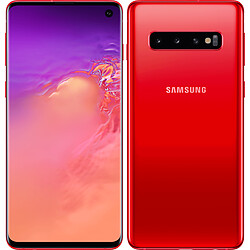 Samsung Galaxy S10 - 128 Go - Rouge Galaxy S10 - 6,1'' QHD+ Super AMOLED - HDR10+ - 4G+ - 128 Go - Android 9.0 - Lecteur d'empreinte sous l'écran - Bords incurvés avant et arriÃ¨re