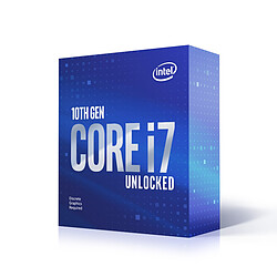 Intel® Core™ i7-10700KF (3.8 GHz / 5.1 GHz) Processeur 8 Cœurs / 16 Threads - Socket 1200 - Cache L3 16 Mo - 0.014 micron (Version Boîte Sans Ventilateur - Garantie Rue du Commerce 2 ans)