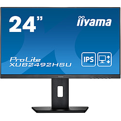 iiyama 24" XUB2492HSU-B5 Ecran PC - 1920x1080 - Dalle IPS - 4 ms - 75 Hz - HDMI/DisplayPort