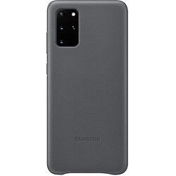 Samsung Coque en cuir pour Galaxy S20+ Gris