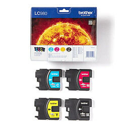 Brother 300 + 270 Pack cartouche d'encre - LC980VALBP - Noir + 3 couleurs Pack de cartouches d'encre originales Brother - Noir + Magenta + Jaune + Cyan  - 300 + 270