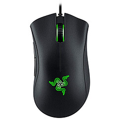 Razer DeathAdder Essential Souris gamer - Filaire - Rétro-éclairage 1 couleur vert - Capteur optique - 6 400 DPI - 5 boutons - Droitier - Noire