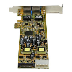 Acheter StarTech.com Carte Réseau PCI Express 2 ports Gigabit Ethernet RJ45 10/100/1000Mbps - POE/PSE