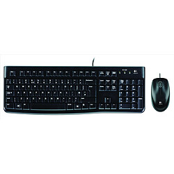 Logitech Clavier avec pavé numérique + souris - MK120 - Noir Clavier avec pavé numérique + souris optique