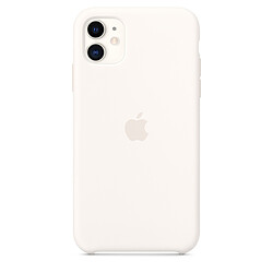 Apple Coque en silicone iPhone 11 - Blanc Coque en silicone pour iPhone 11 - Compatible charge sans fil - Doublure en microfibre - Finition lisse