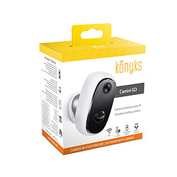 Konyks Camini Go - Caméra WiFi extérieur sur batterie Caméra de surveillance connectée d'extérieur - Full HD 1080p - WiFi - Détection de mouvements - IP65 - Batterie intégrée - Compatible Alexa ou Google Home